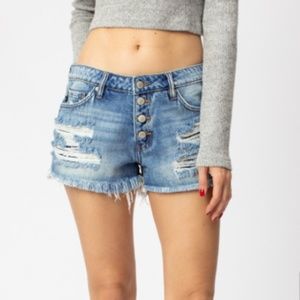 NWT Kancan Distressed Boyfriend Shorts KC7817M